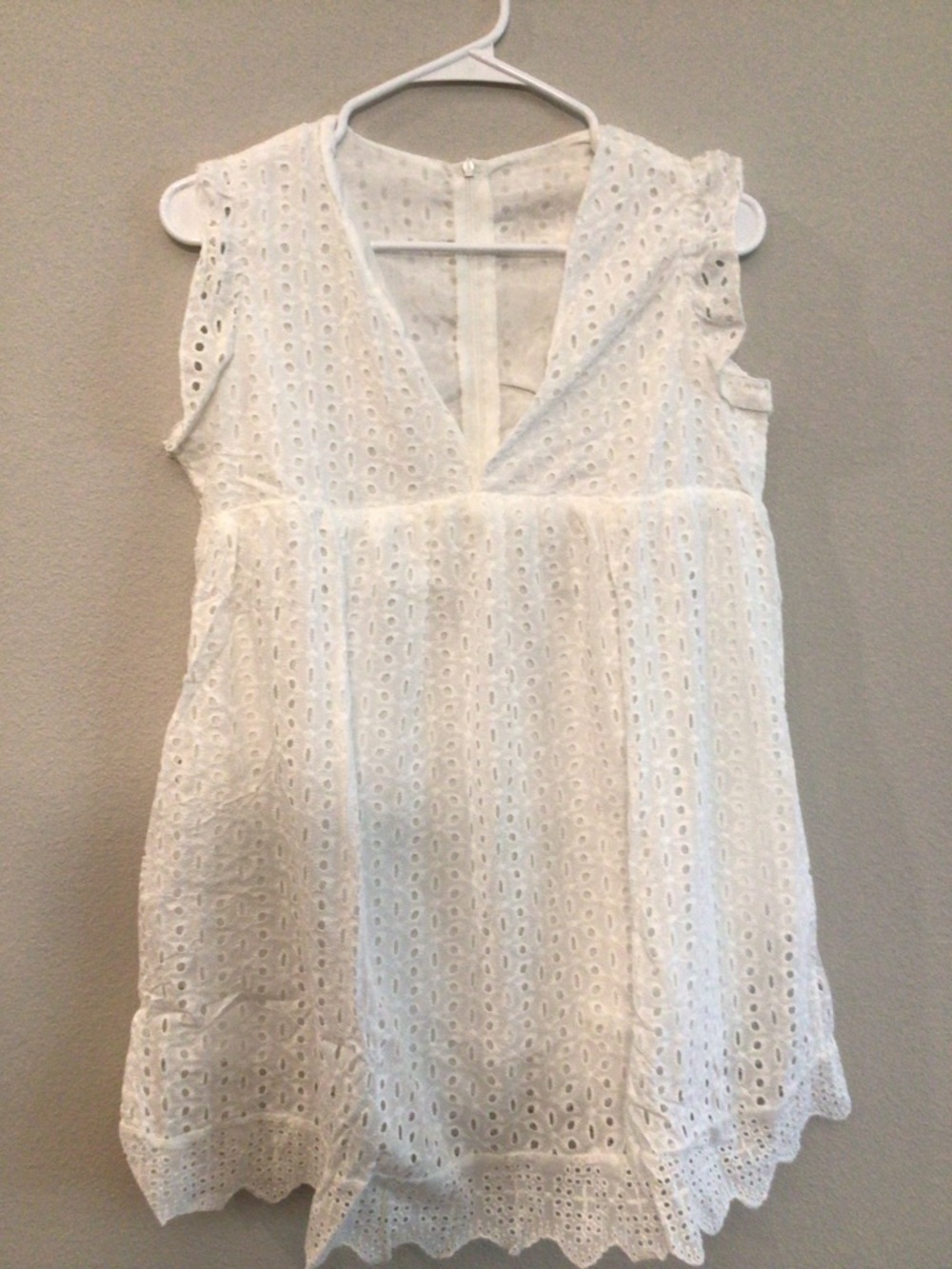 Juniors White Eyelet Sundress